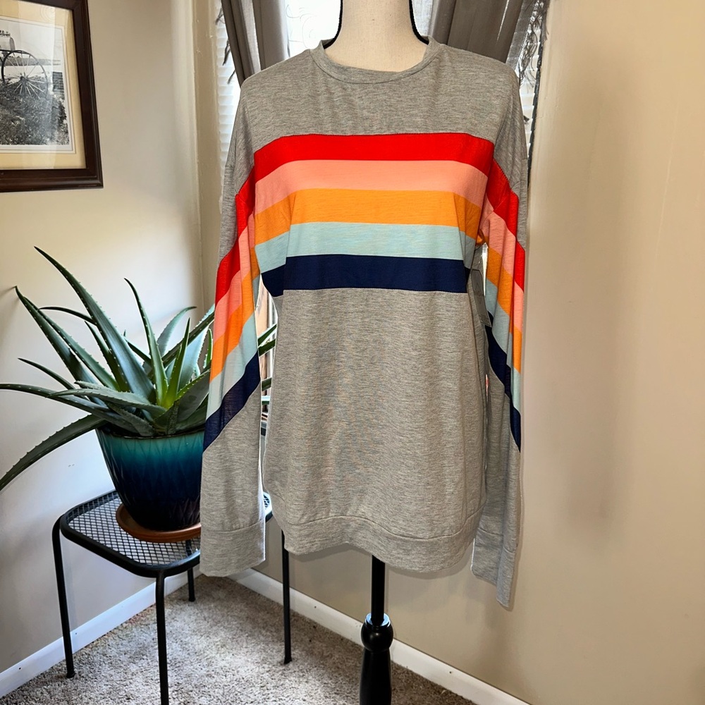 Colorful Striped long sleeve T